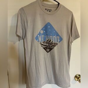 Columbia Gray and Blue Mt Hood Tee Short Sleeve
